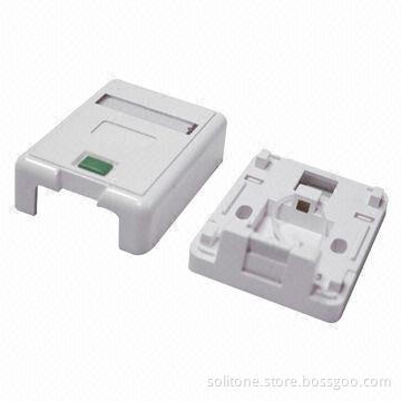 1 Port Surface Mount Box, Available in Cat5e (cat6) Keystone Jack, Easy to Install Design